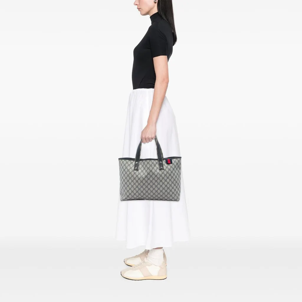 Gucci Medium GG Supreme Web Loop Tote Beige Canvas Very good - Box View