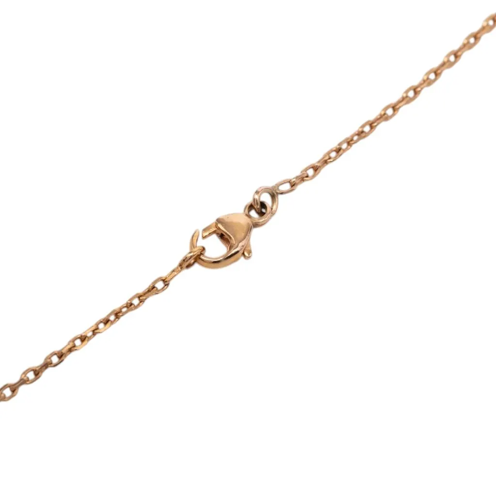 Hermès Gold Plated and Enamel Eileen Pendant Necklace Gold Metal Very good - Model View