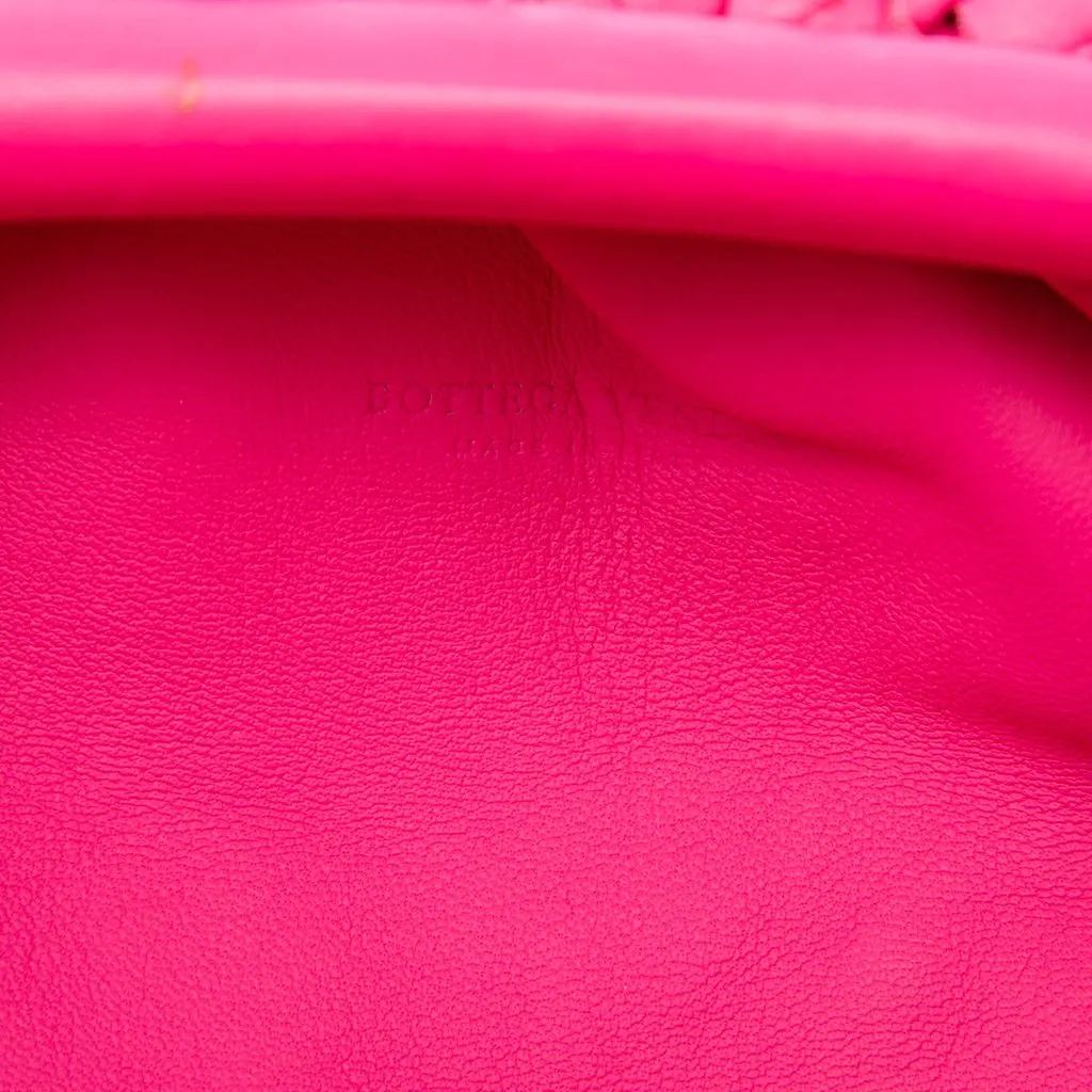 Bottega Veneta Nappa Intrecciato The Mini Pouch Crossbody Pink Leather Very good - Box View