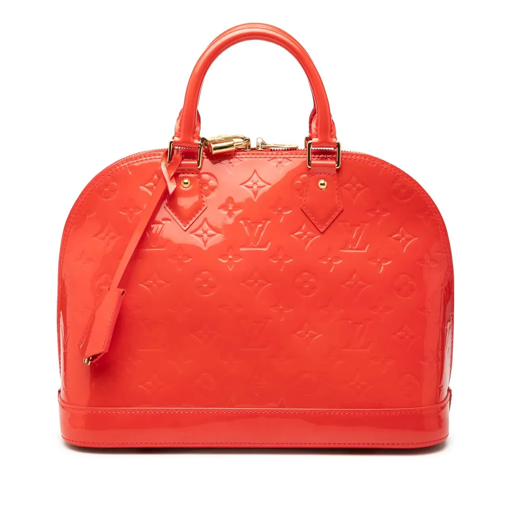 Louis Vuitton Monogram Vernis Alma PM Orange Leather Very good - Front View
