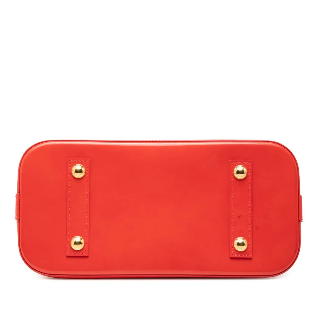 Louis Vuitton Monogram Vernis Alma PM Orange Leather Very good - Inside View