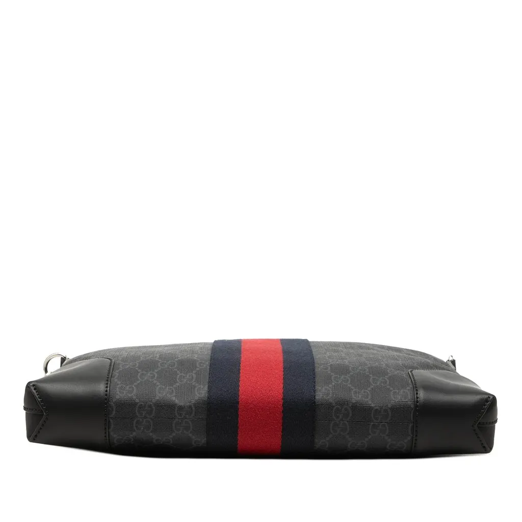 Gucci GG Supreme Web Crossbody Black Canvas Very good - Inside View