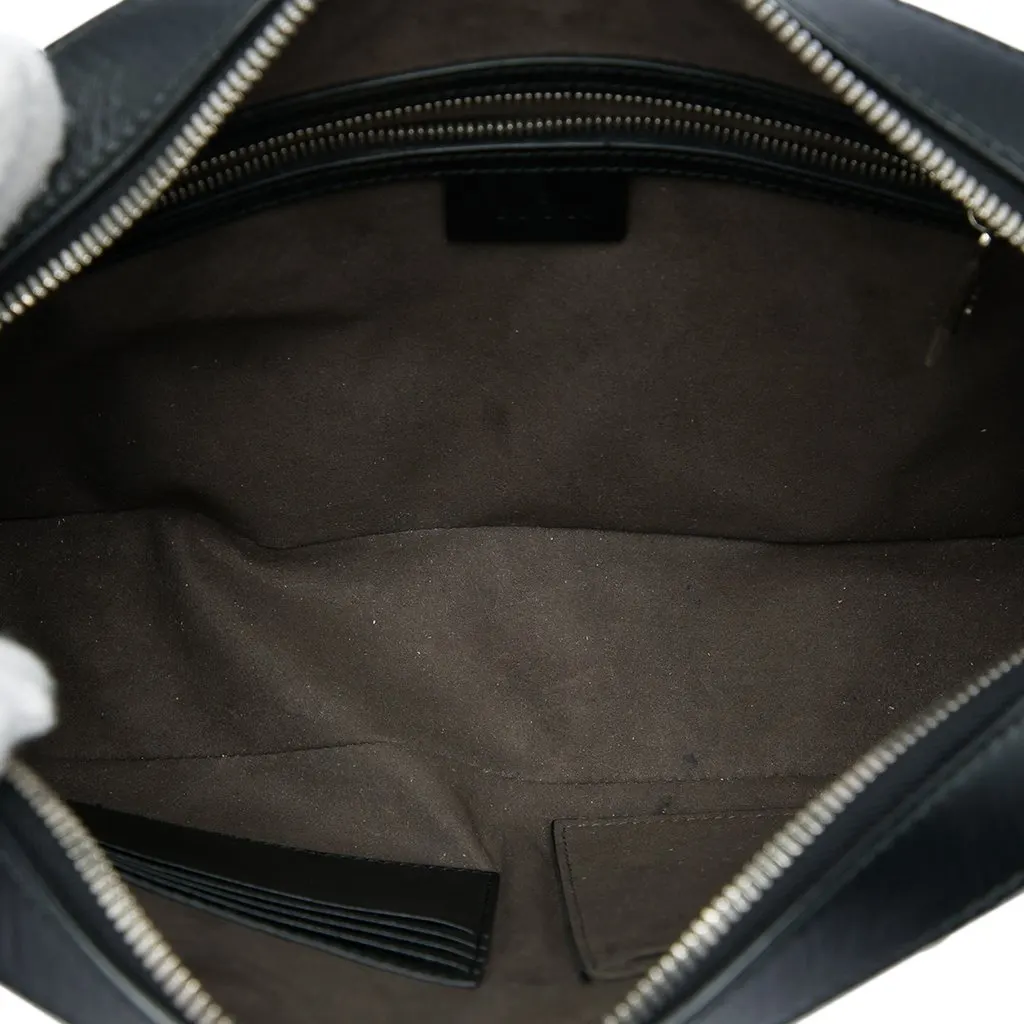 Gucci Guccissima Wristlet Clutch Black Leather Very good - Model View