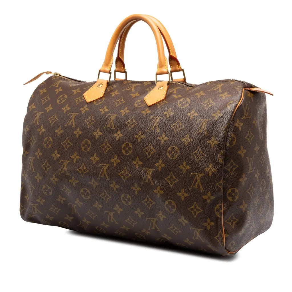 Louis Vuitton Monogram Speedy 35 Brown Canvas Good - Back View