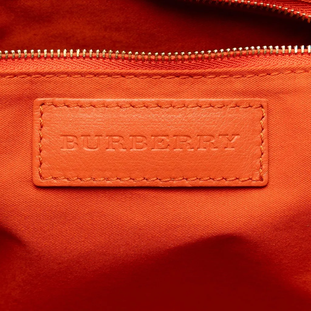 Burberry Small Haymarket Check Coated Canvas and Calfskin Canterbury Tote Beige Very good - Box View