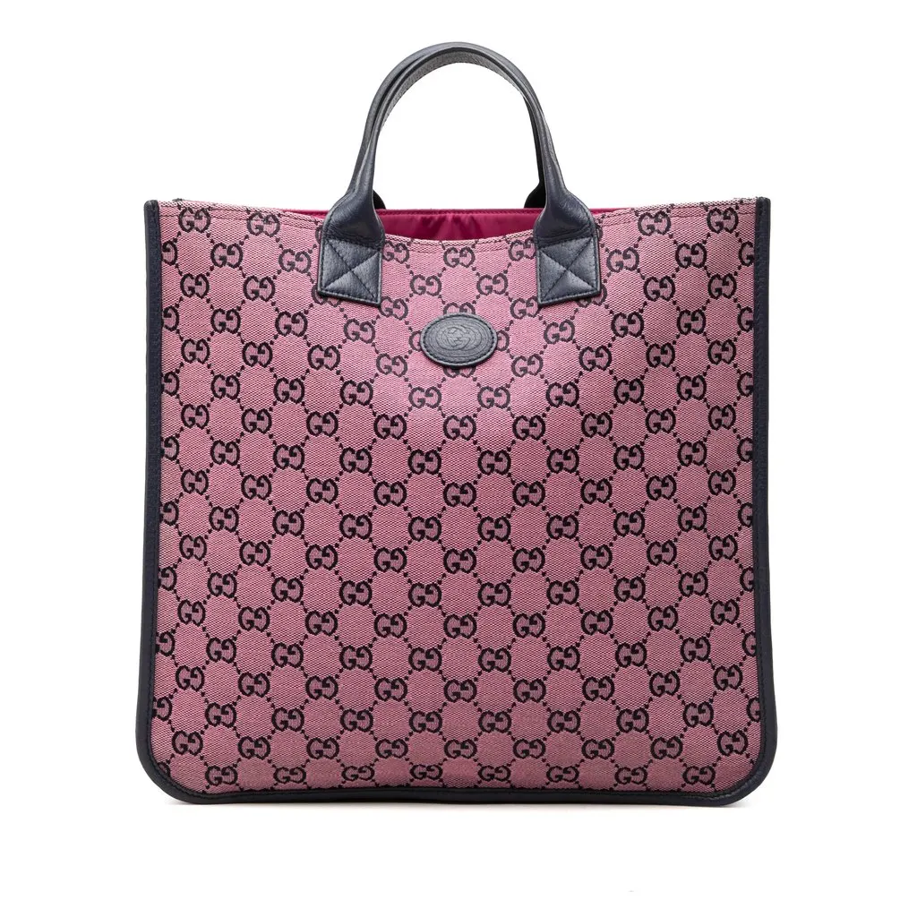 Gucci Kids GG Canvas Tote Pink Canvas Very good - Front View