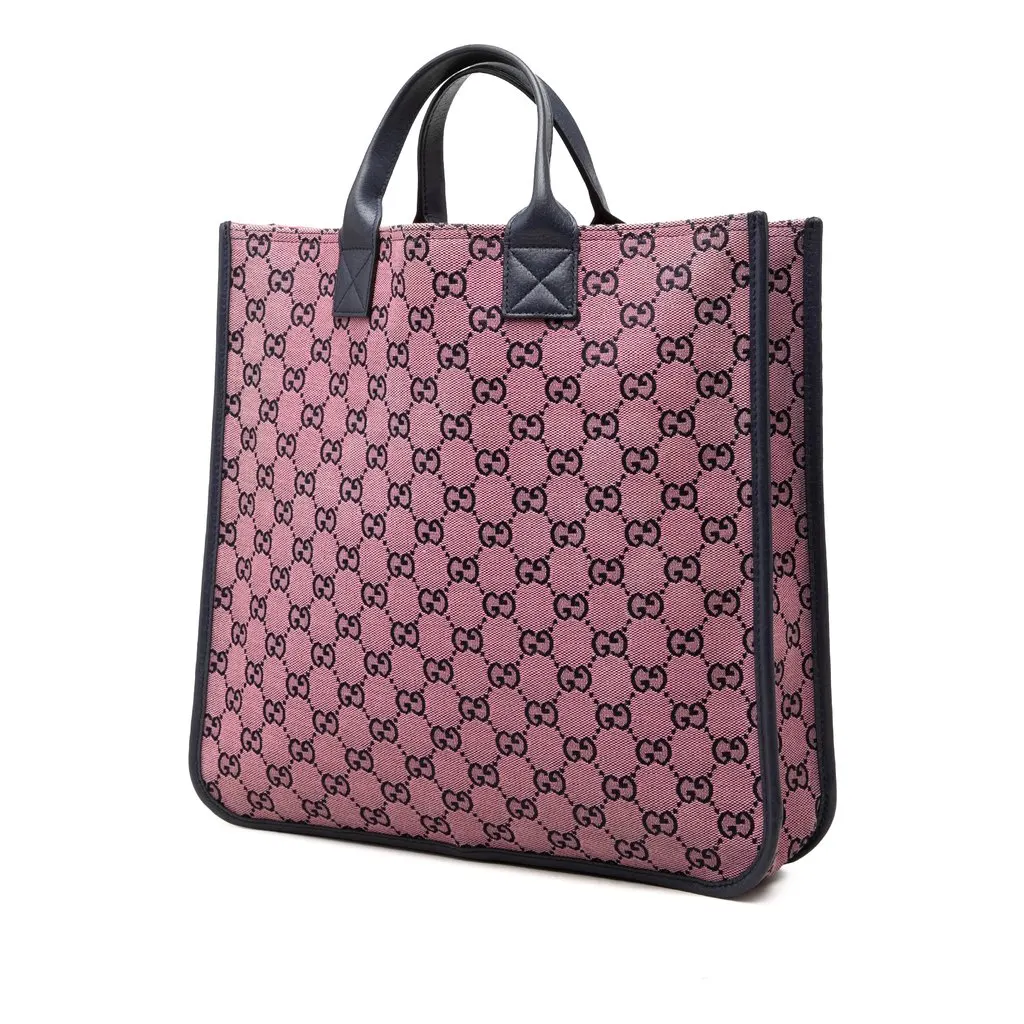 Gucci Kids GG Canvas Tote Pink Canvas Very good - Back View