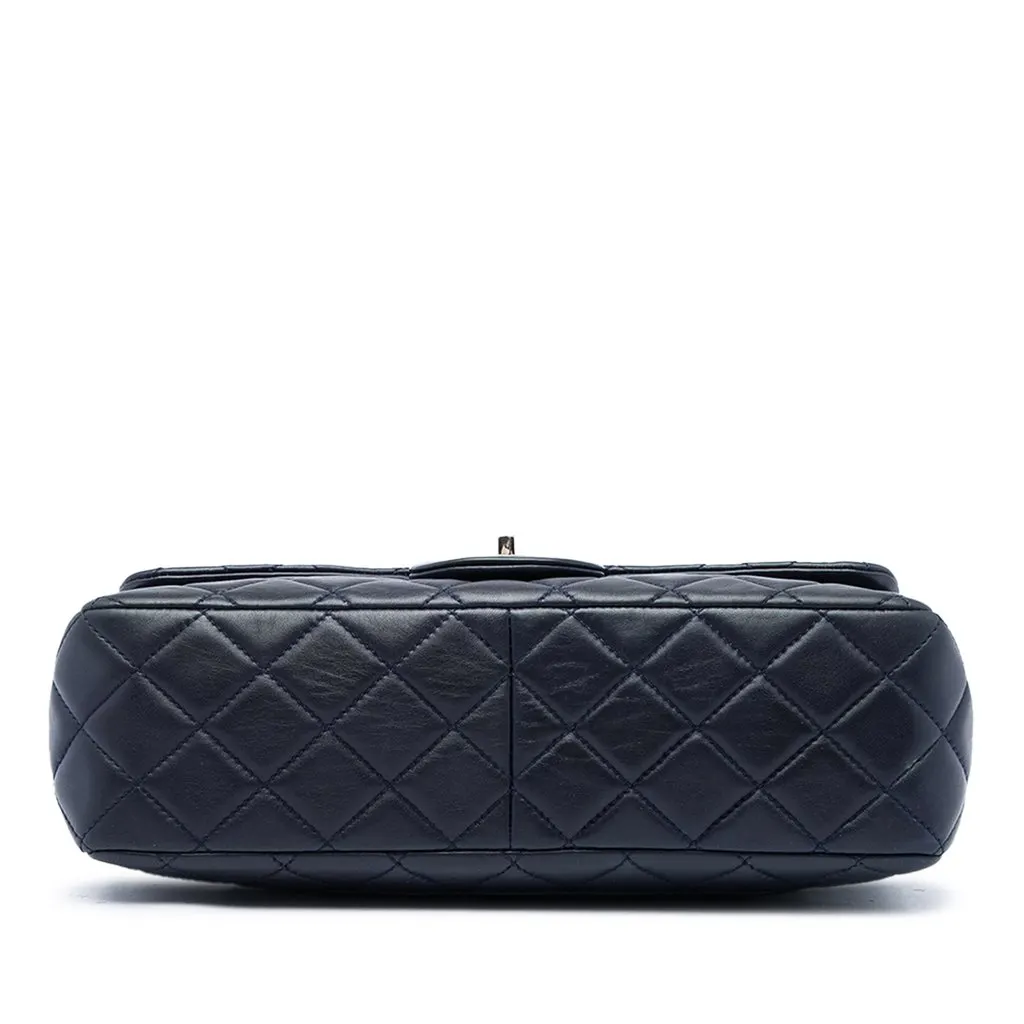 Chanel Jumbo Classic Lambskin Single Flap Blue Leather Very good - Inside View