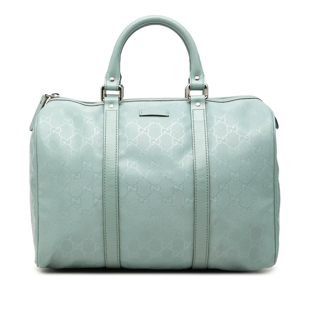 Gucci Medium GG Imprime Joy Boston Bag Blue Canvas Good - Front View