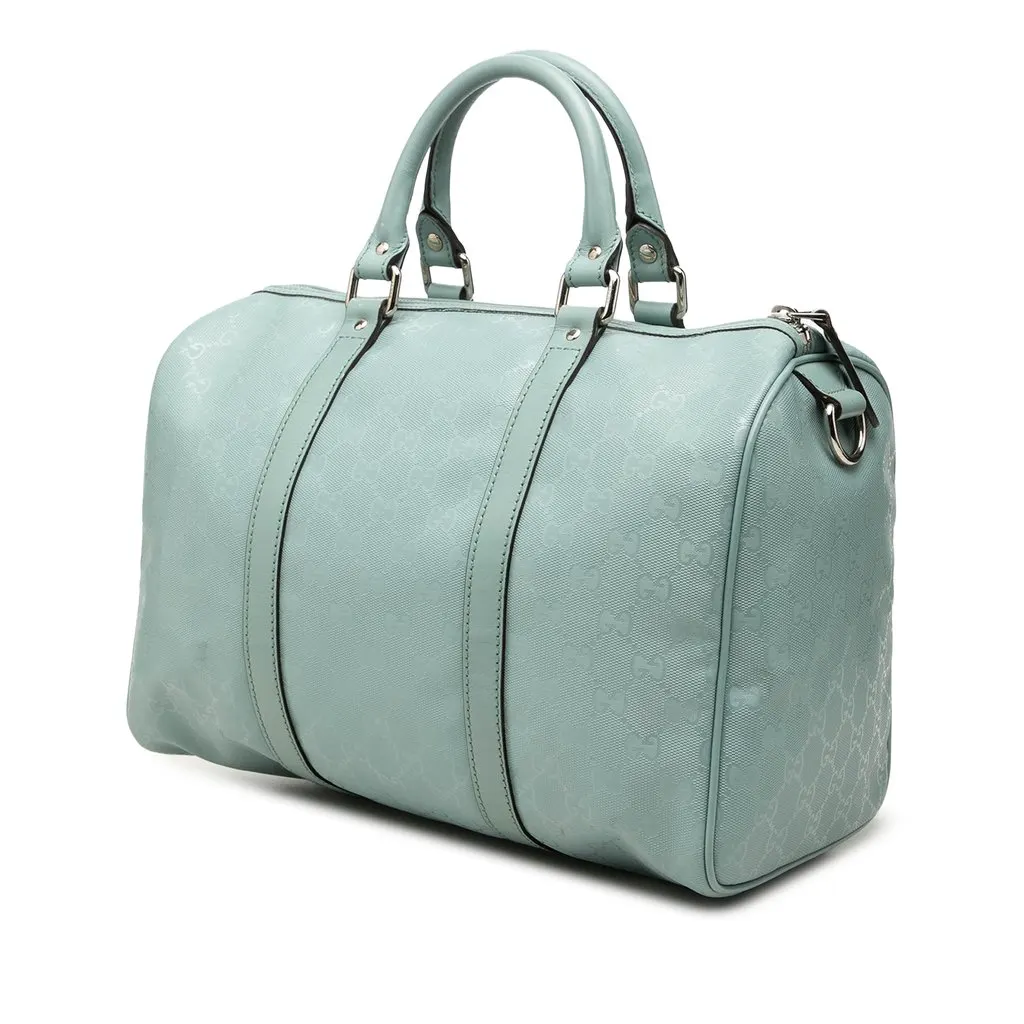 Gucci Medium GG Imprime Joy Boston Bag Blue Canvas Good - Back View