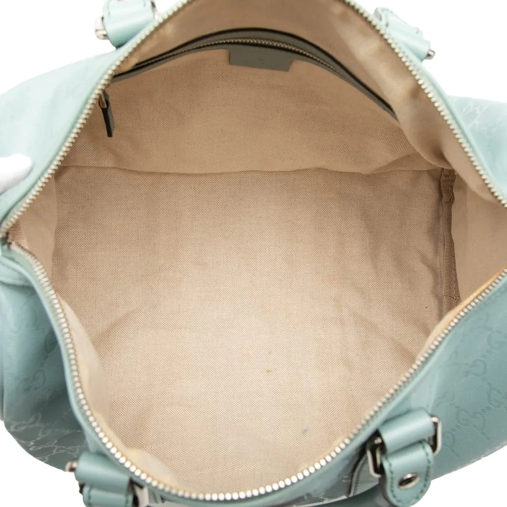 Gucci Medium GG Imprime Joy Boston Bag Blue Canvas Good - Model View