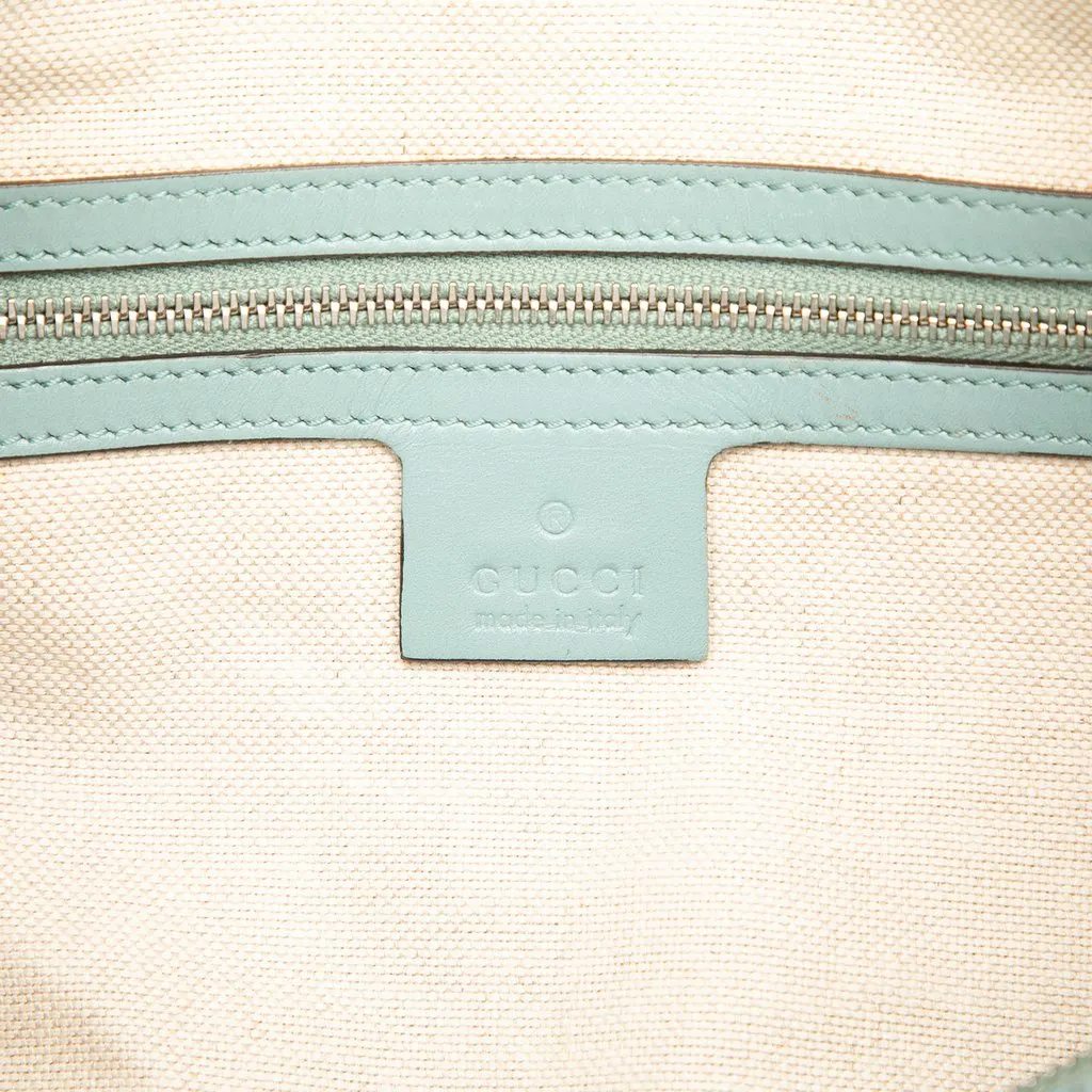Gucci Medium GG Imprime Joy Boston Bag Blue Canvas Good - Box View