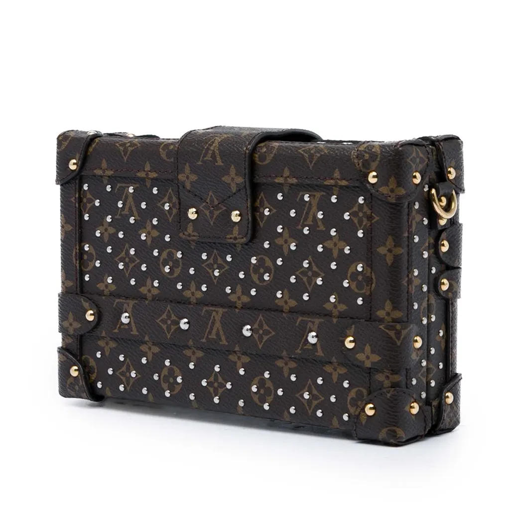 Louis Vuitton Monogram Studded Petite Malle Brown Very good - Back View