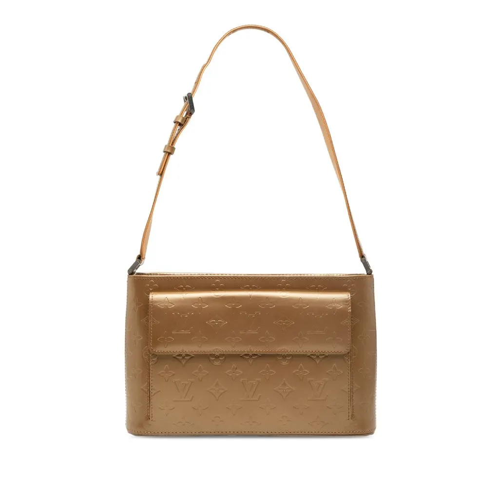 Louis Vuitton Monogram Mat Alston Gold Leather Very good - Front View