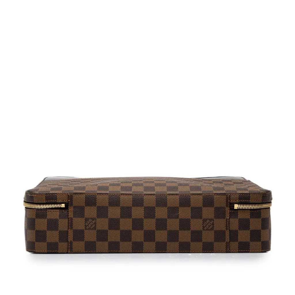 Louis Vuitton Damier Ebene Porte Ordinateur Sabana Brown Canvas Very good - Inside View