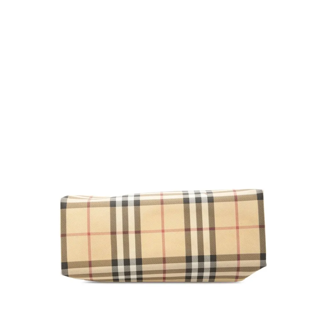 Burberry House Check Coated Canvas Tote Beige Very good - Inside View