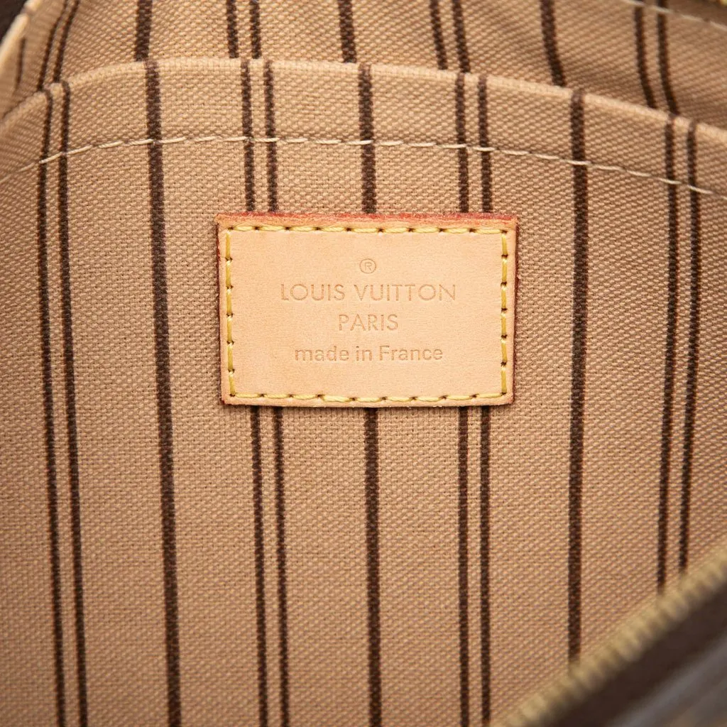 Louis Vuitton Monogram Neverfull MM Pouch Brown Very good - Box View