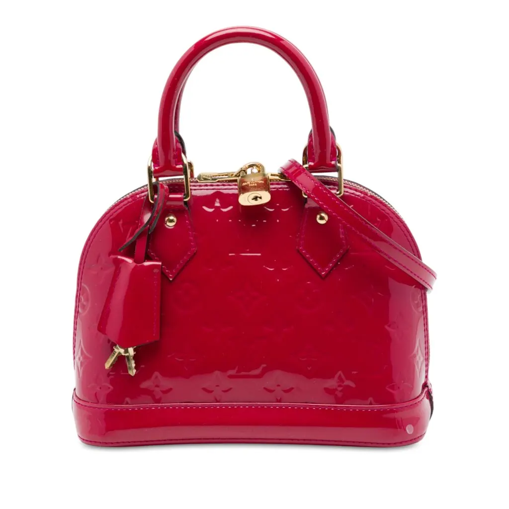 Louis Vuitton Monogram Vernis Alma BB Pink Leather Good - Front View