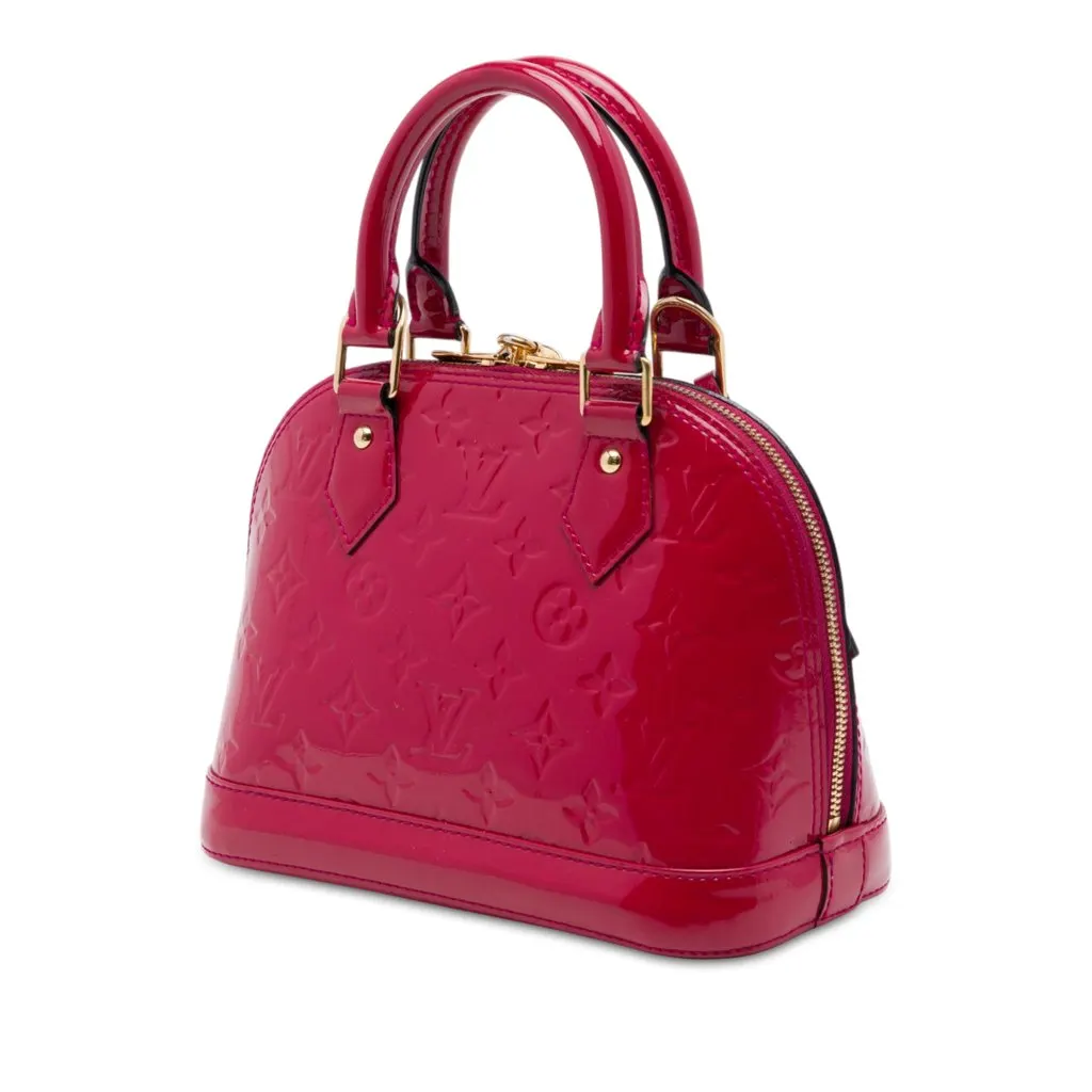 Louis Vuitton Monogram Vernis Alma BB Pink Leather Good - Back View