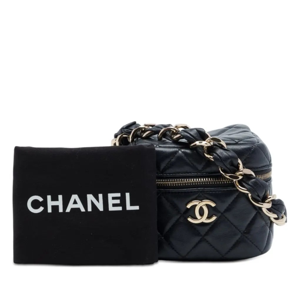 Chanel CC Quilted Lambskin Cube Vanity | Libas Collective