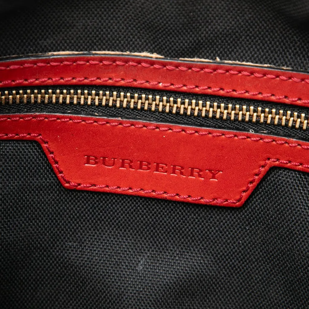 Burberry Small Haymarket Check Canvas Alchester Bowling Bag Beige Canvas Very good - Box View