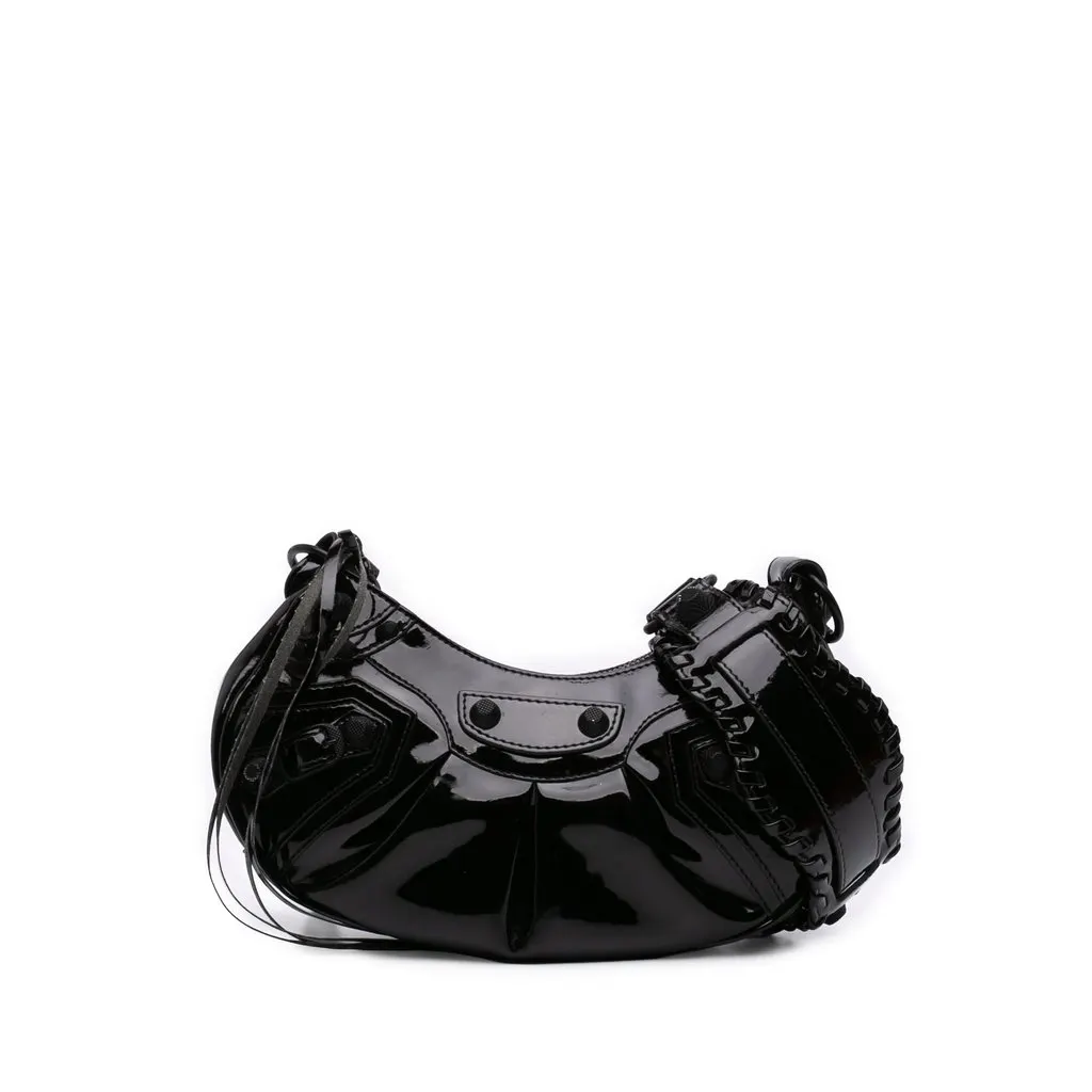 Balenciaga Patent Motocross Le Cagole XS Black Leather Very good - Front View