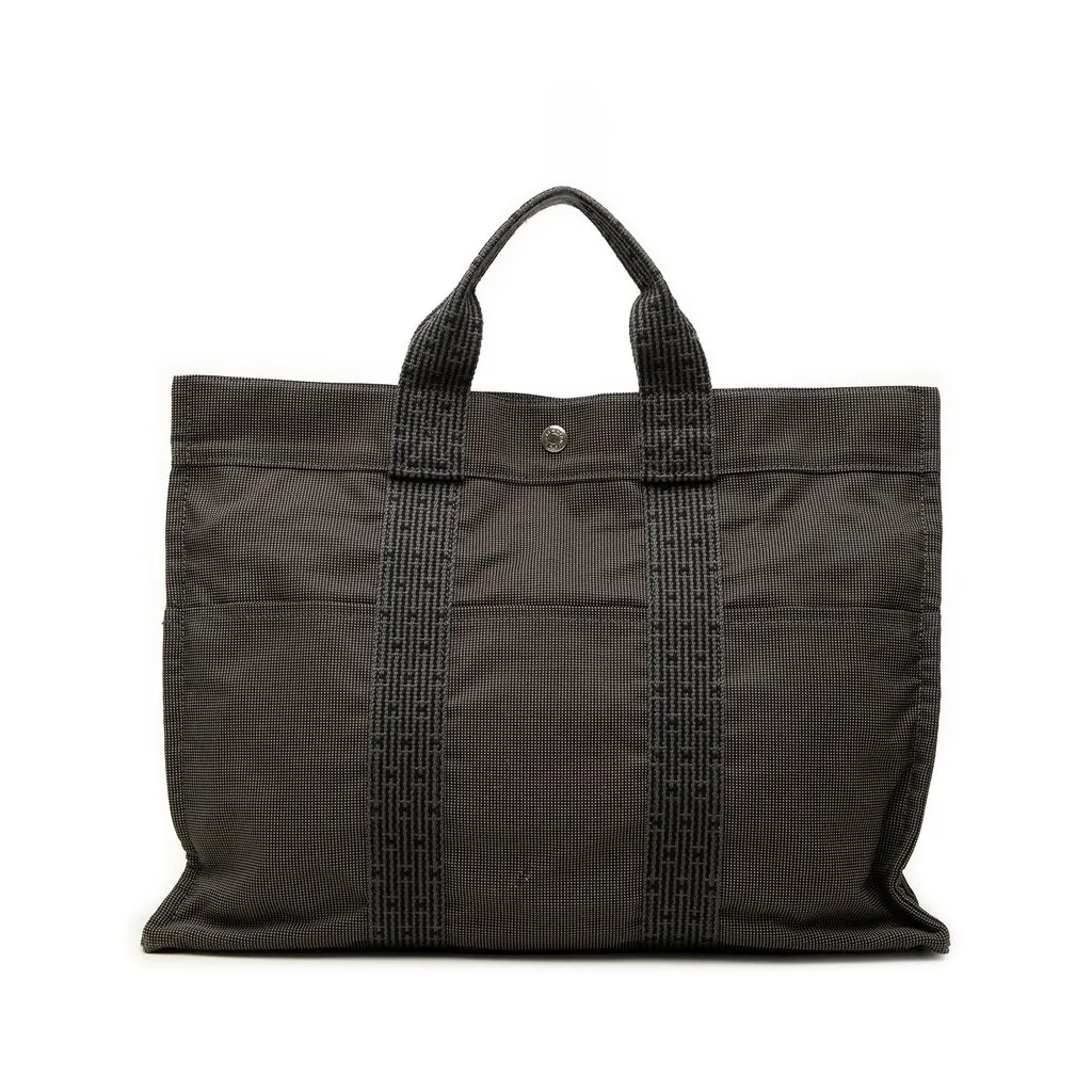 Hermès Canvas Herline MM Grey Canvas Very good - Front View