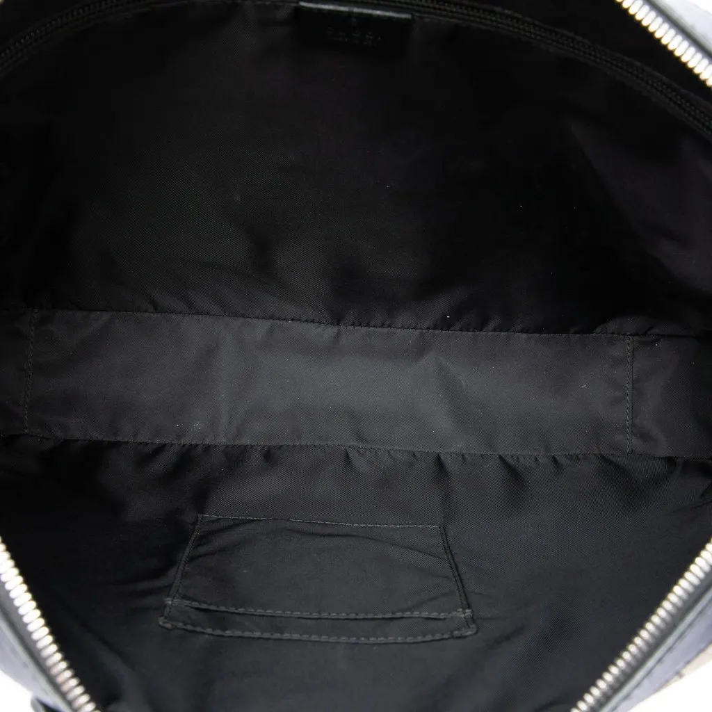 Gucci GG Supreme Web Briefcase Beige Canvas Good - Model View