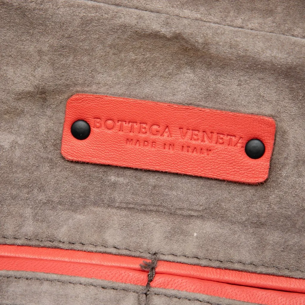 Bottega Veneta Intrecciato Trimmed Nappa Multi Pocket Shoulder Bag Orange Leather Good - Box View
