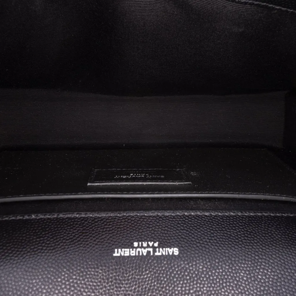 Saint Laurent Medium Grain De Poudre Monogram Kate Crossbody Black Leather Very good - Model View