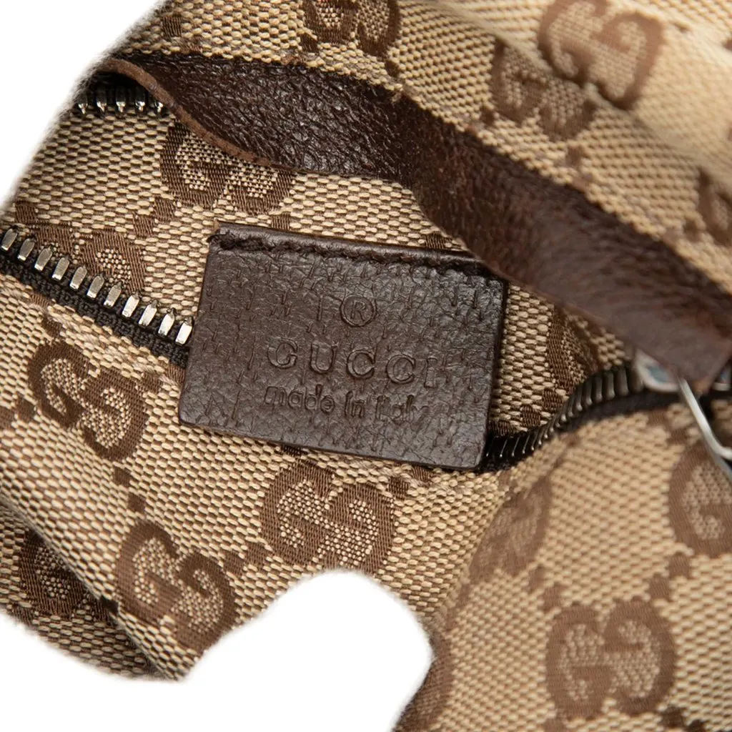 Gucci GG Canvas Double Pocket Belt Bag Beige Very good - Box View