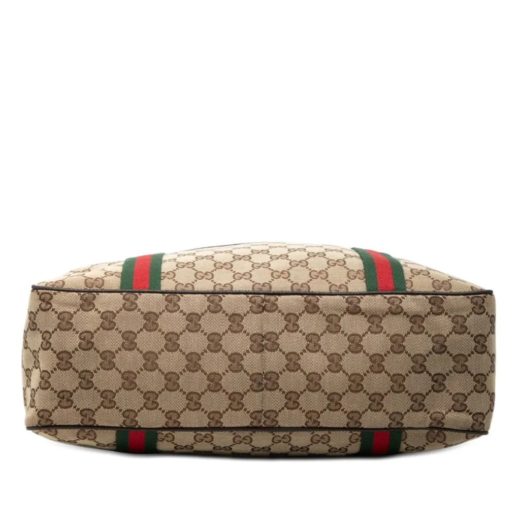 Gucci GG Canvas Web Business Bag Beige Very good - Inside View