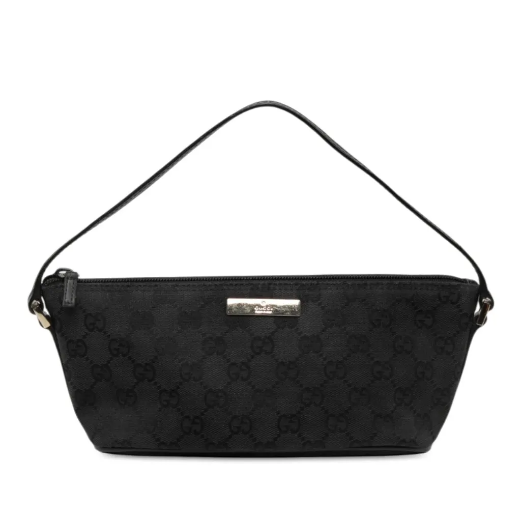 Gucci GG Canvas Boat Black Canvas Very good - Front View