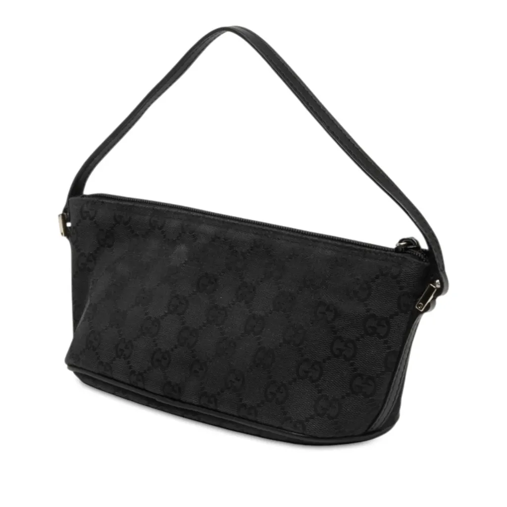 Gucci GG Canvas Boat Black Canvas Very good - Back View