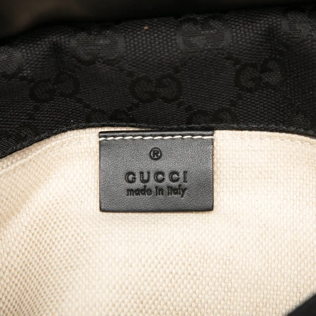 Gucci GG Canvas and Leather Web Belt Bag Black Very good - Box View