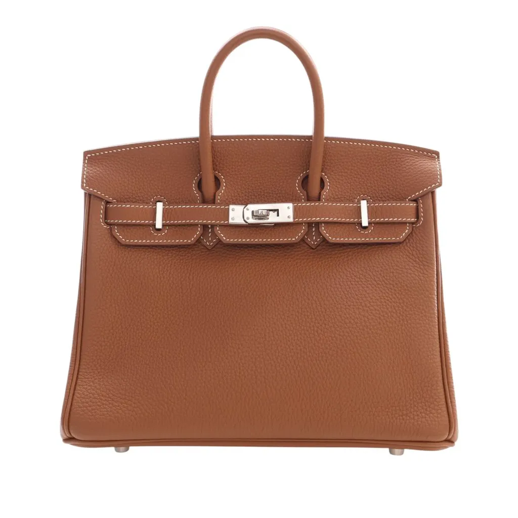 Hermès Togo Birkin Retourne 25 Brown Leather Very good - Front View