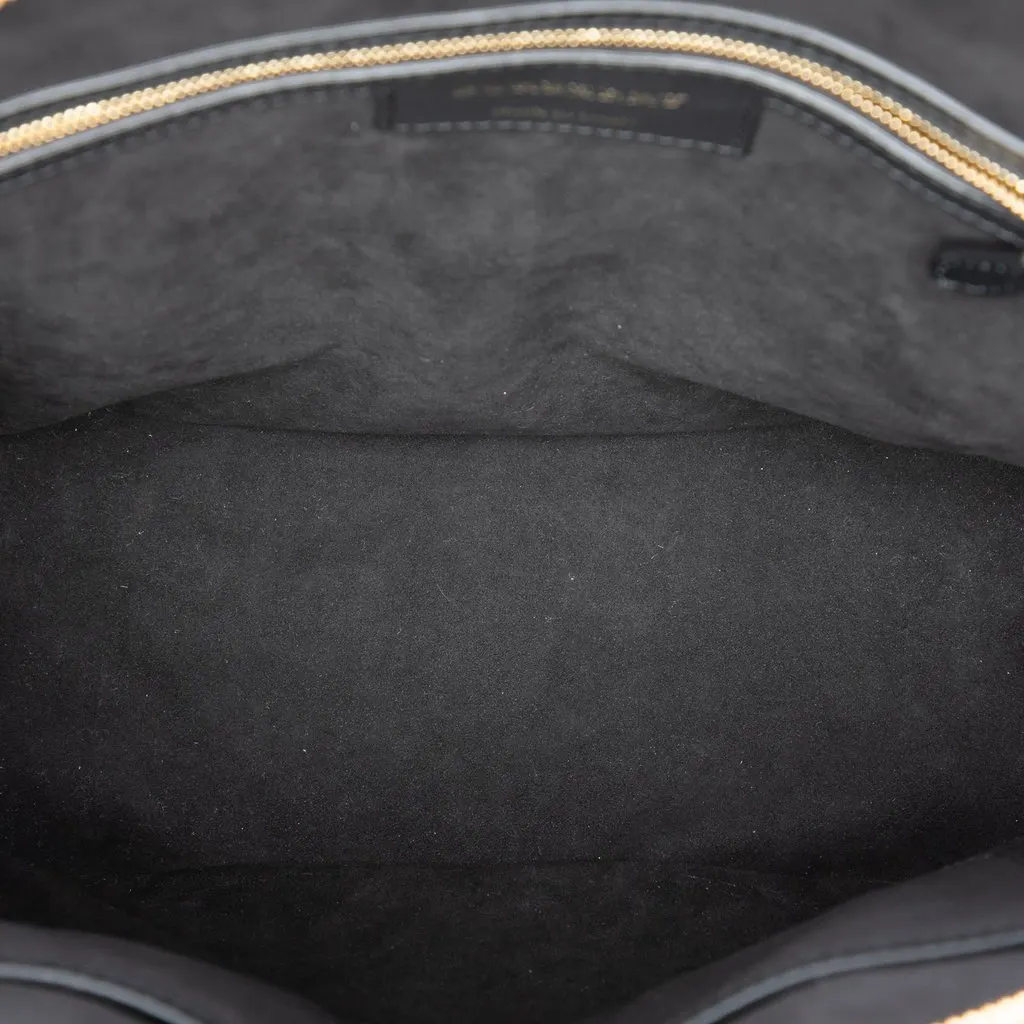 Burberry Large Pony Hair Leopard Print Orchard Bowling Bag Brown Very good - Model View