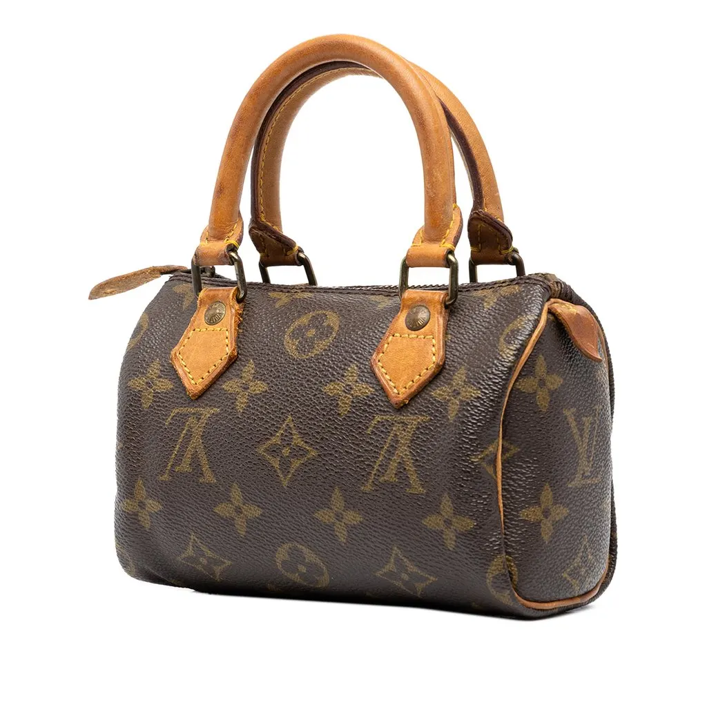 Louis Vuitton Monogram Mini Speedy HL Brown Canvas Good - Back View