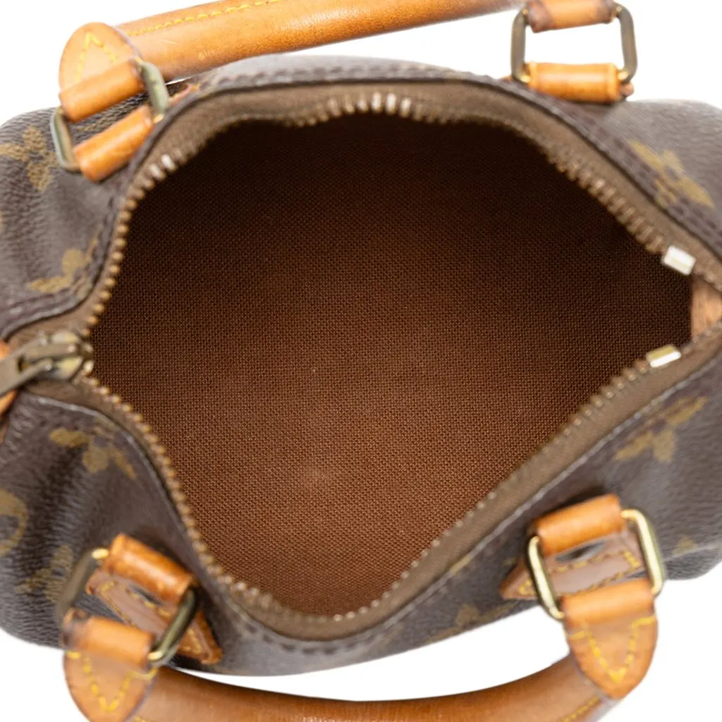 Louis Vuitton Monogram Mini Speedy HL Brown Canvas Good - Model View