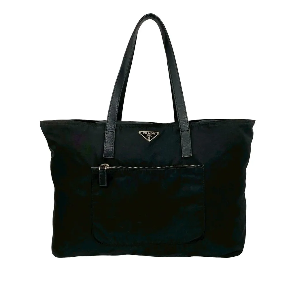 Prada Tessuto Zip Tote Black Very good - Front View