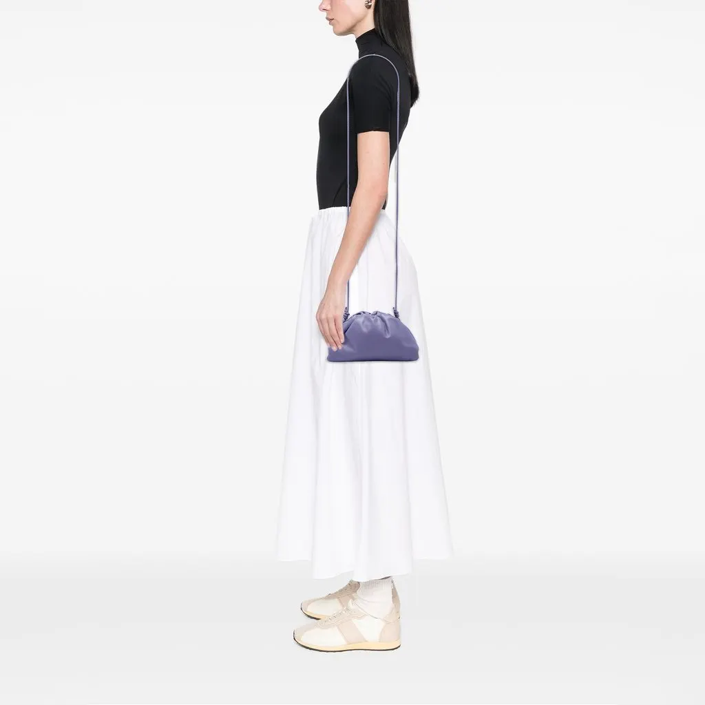 Bottega Veneta Lambskin The Mini Pouch Crossbody Purple Leather Very good - Box View