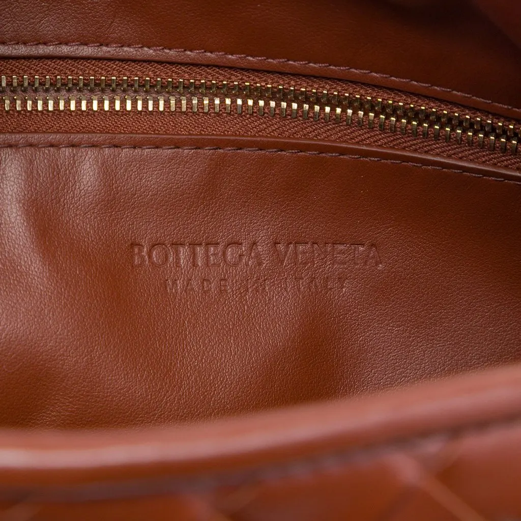 Bottega Veneta Small Calfskin Intrecciato Hop Hobo Brown Leather Good - Box View