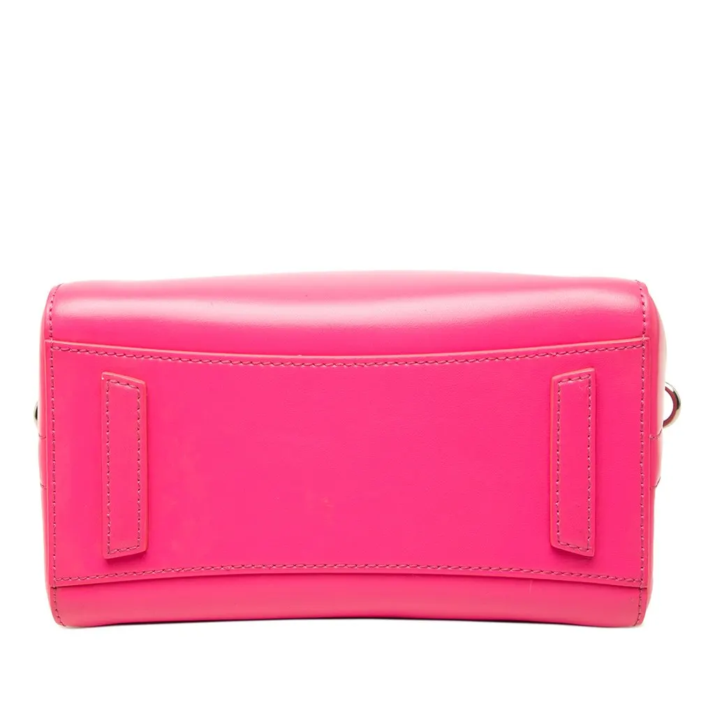Givenchy Mini Shiny Lord Calfskin Antigona Satchel Pink Leather Good - Inside View