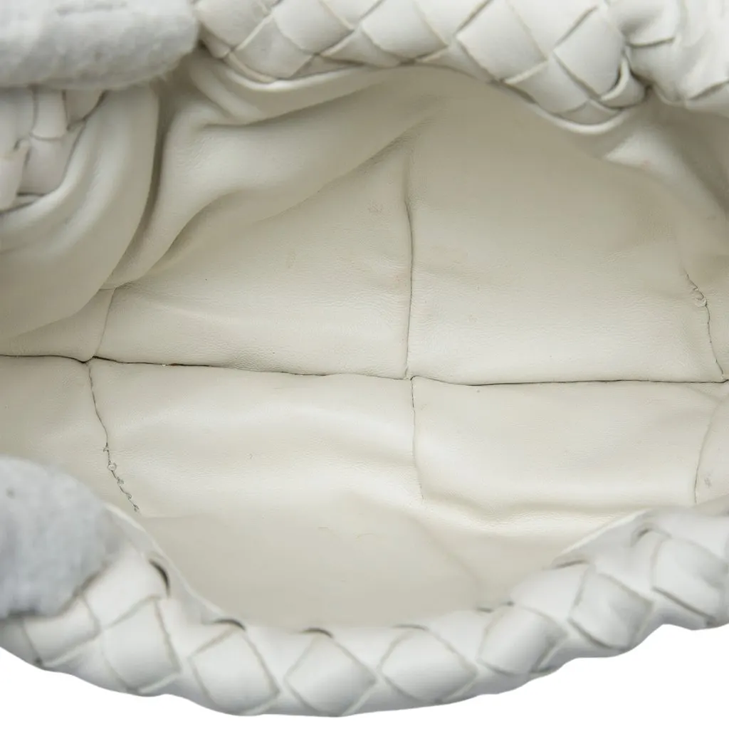 Bottega Veneta Mini Nappa Intrecciato Bulb Crossbody White Leather Very good - Model View