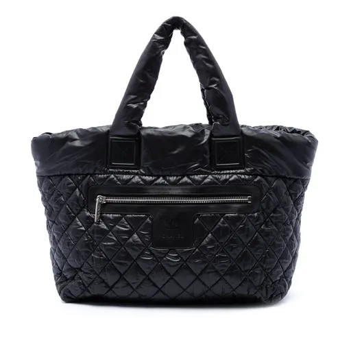 Chanel Large Quilted Nylon Reversible Coco Cocoon Tote