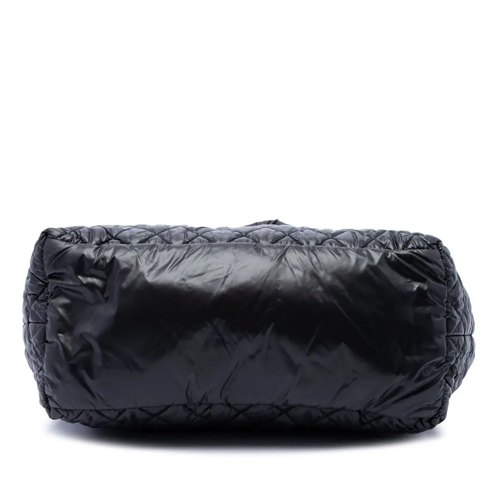 Chanel Large Quilted Nylon Reversible Coco Cocoon Tote Black Very good - Inside View