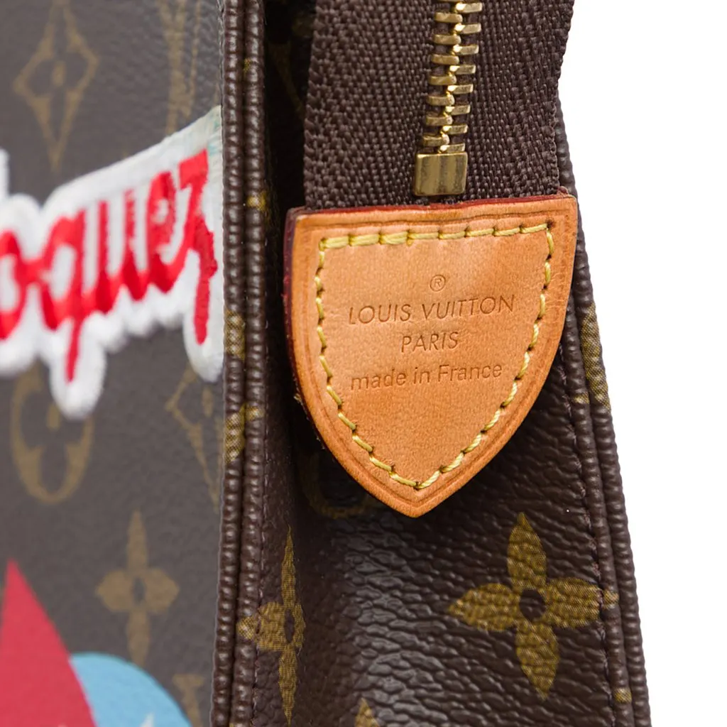 Louis Vuitton Limited Edition Monogram Patches and Travel Stickers Toiletry 26 Pouch Brown Canvas Very good - Box View