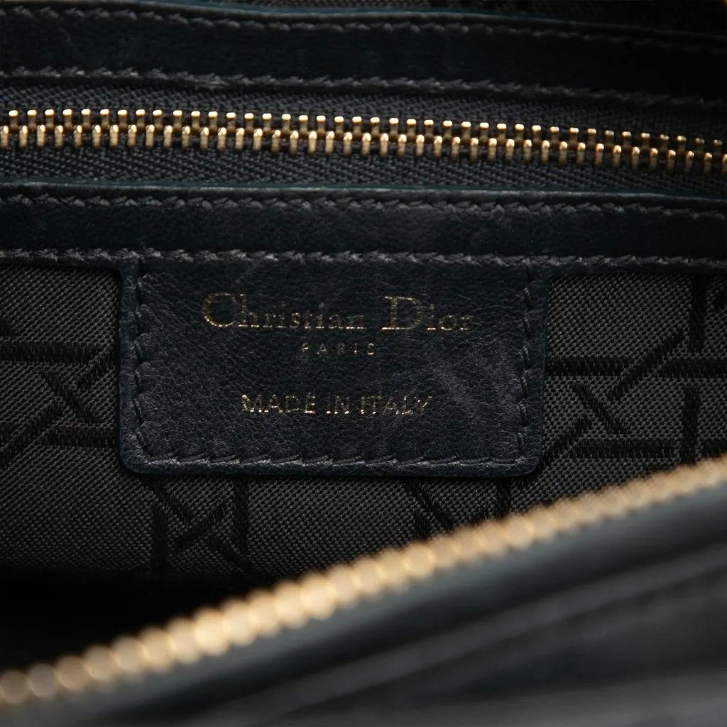 Dior Medium Lambskin Cannage Lady Dior Black Leather Very good - Box View