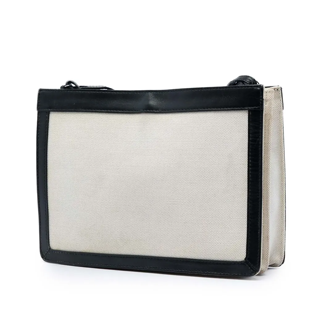 Balenciaga Canvas Navy Pochette Crossbody Brown Canvas Good - Back View