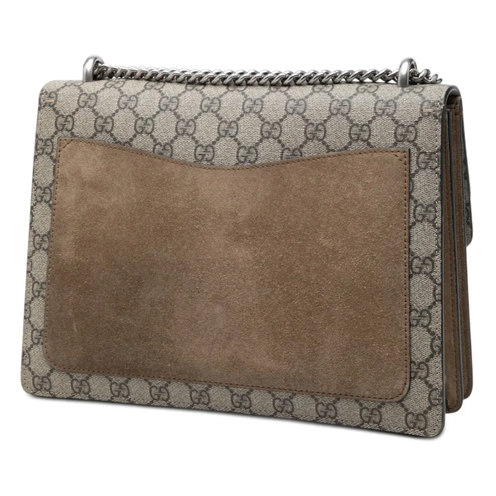 Gucci Medium GG Supreme Dionysus Shoulder Bag Beige Very good - Back View